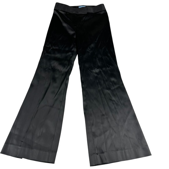 ANTONIO MELANI Pants - Antonio‎ Melani Trousers Women 4 Black Satin Wide Leg Dress Pants Quiet Luxury